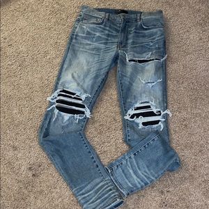 Men’s Distressed Skinny AMIRI Biker Jeans